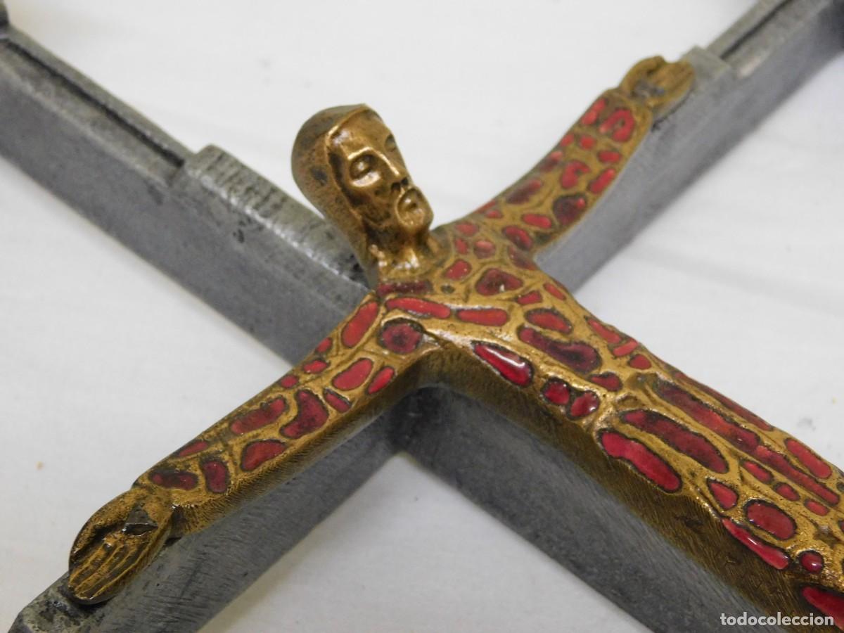 Arte: CRUCIFIJO DE BRONCE - JOAN MAYN&Eacute; - Foto 12