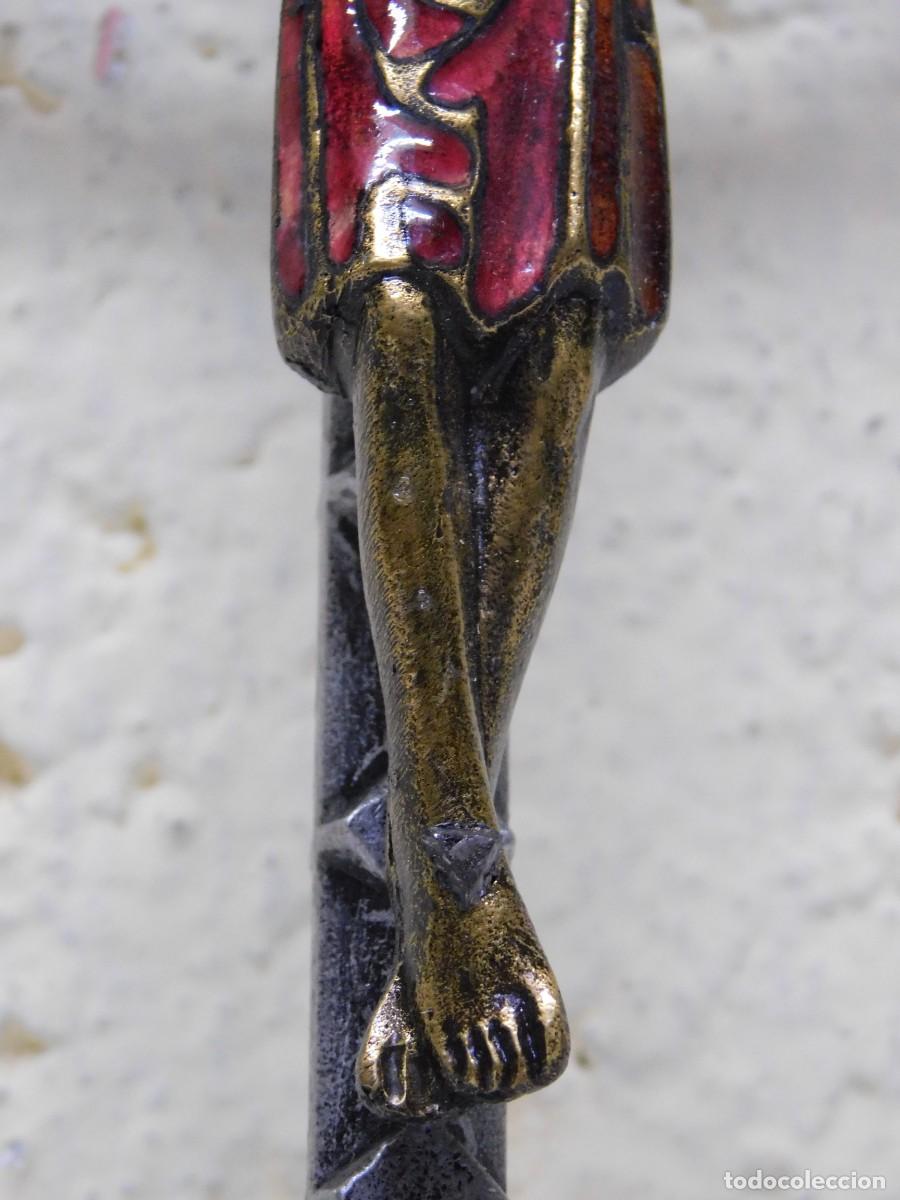 Arte: CRUCIFIJO DE BRONCE - JOAN MAYN&Eacute; - Foto 8