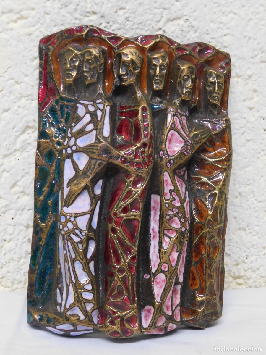 Arte: BRONCE RELIGIOSO CON ESMALTE - JOAN MAYN&Eacute; - Foto 1