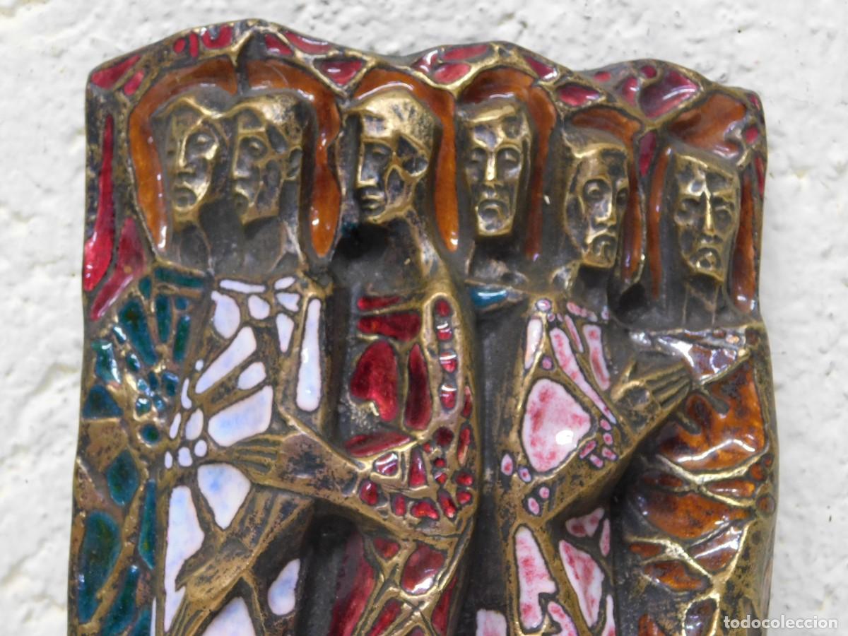 Arte: BRONCE RELIGIOSO CON ESMALTE - JOAN MAYN&Eacute; - Foto 2