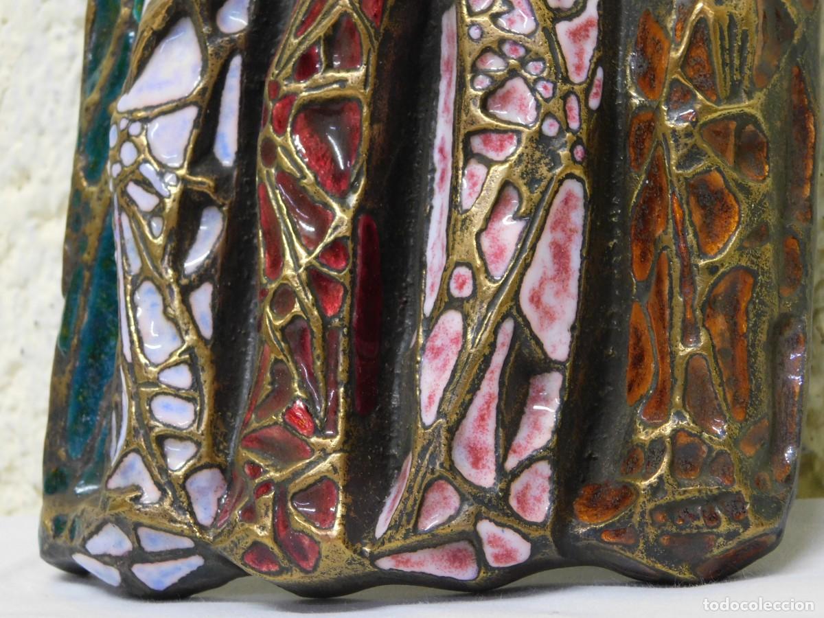 Arte: BRONCE RELIGIOSO CON ESMALTE - JOAN MAYN&Eacute; - Foto 8