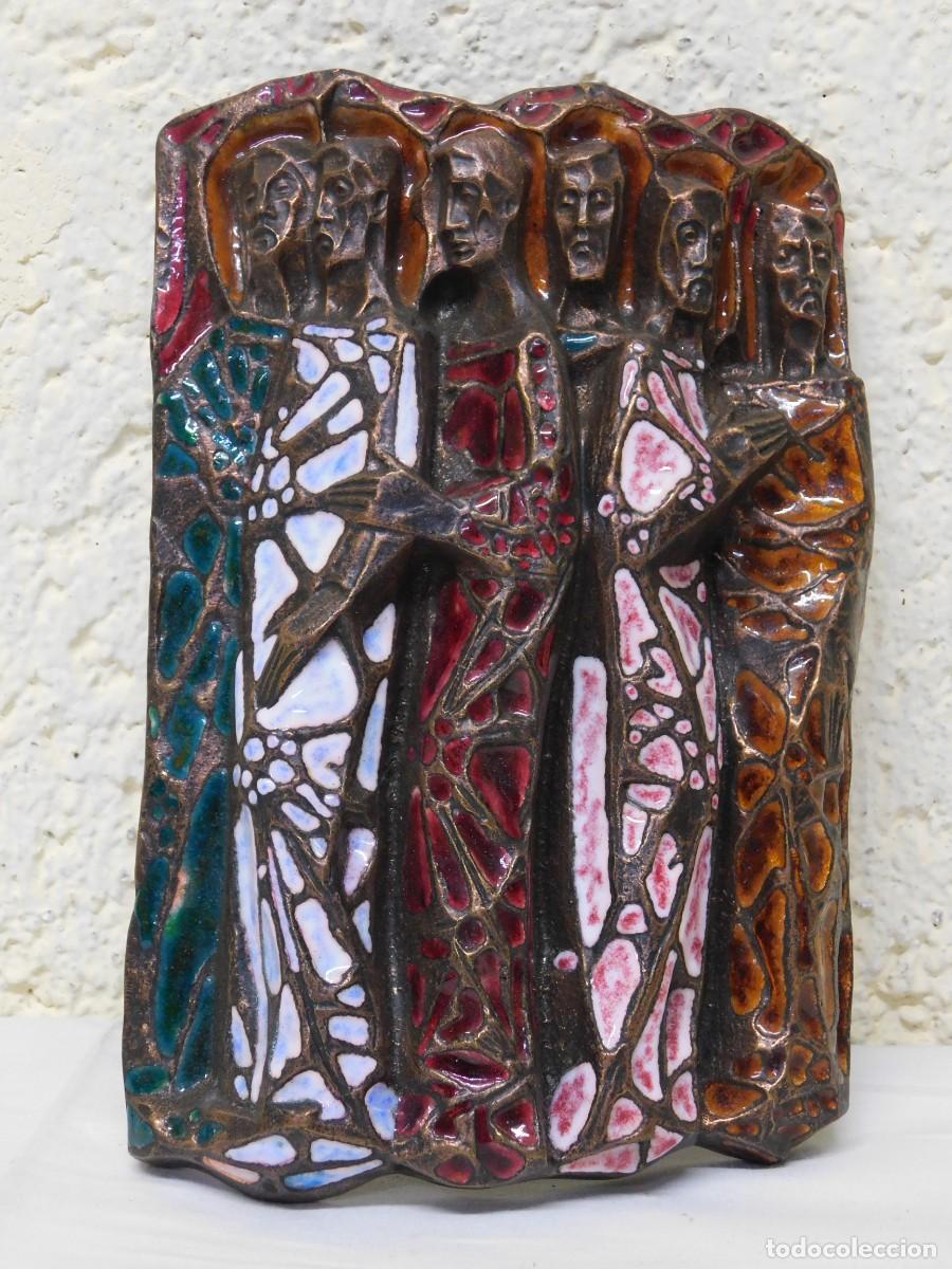 Arte: BRONCE RELIGIOSO CON ESMALTE - JOAN MAYN&Eacute; - Foto 1