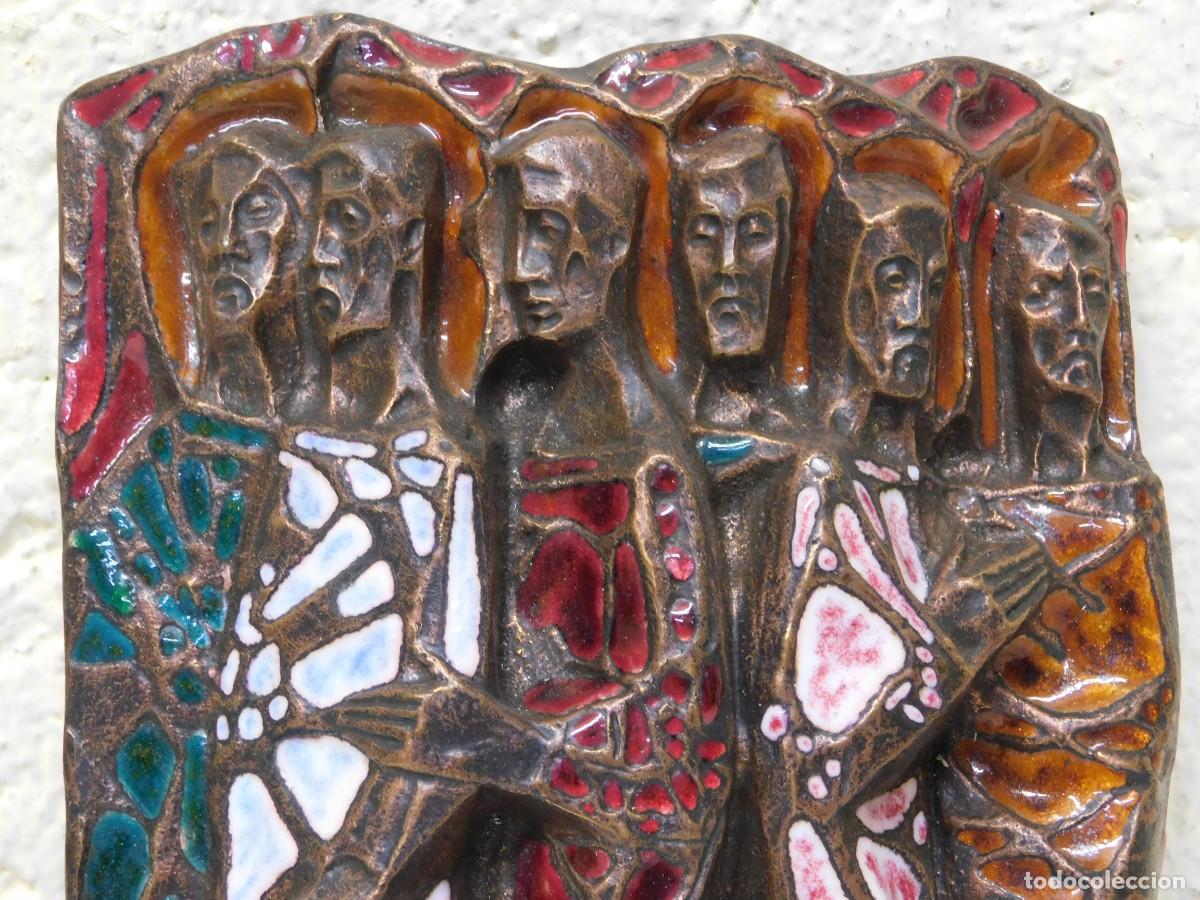 Arte: BRONCE RELIGIOSO CON ESMALTE - JOAN MAYN&Eacute; - Foto 2