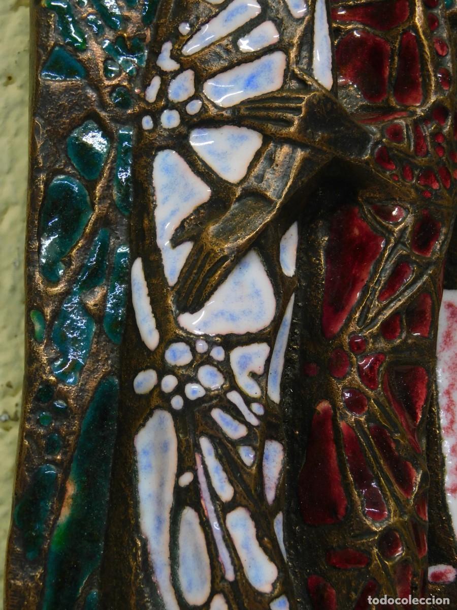 Arte: BRONCE RELIGIOSO CON ESMALTE - JOAN MAYN&Eacute; - Foto 7