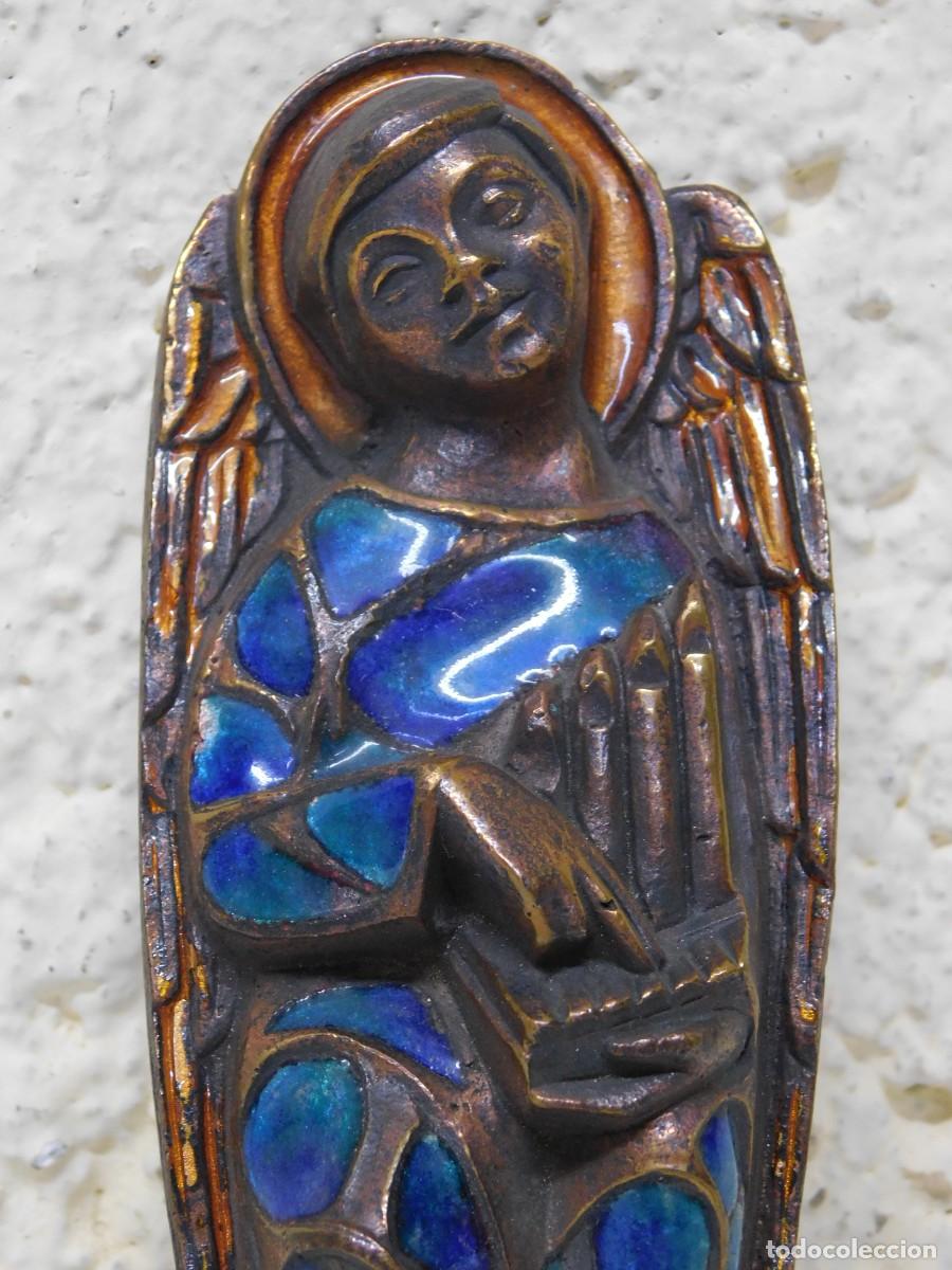 Arte: RELIEVE RELIGISO BRONCE Y ESMALTE - JOAN MAYN&Eacute; - Foto 2