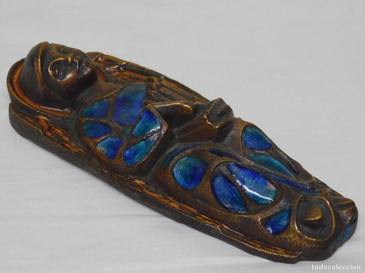 Arte: RELIEVE RELIGISO BRONCE Y ESMALTE - JOAN MAYN&Eacute; - Foto 4