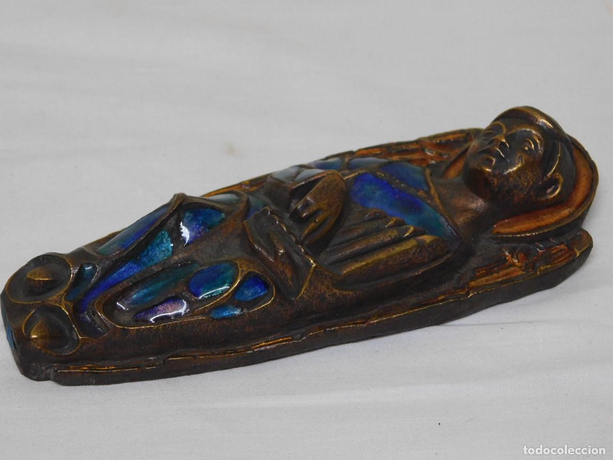 Arte: RELIEVE RELIGISO BRONCE Y ESMALTE - JOAN MAYN&Eacute; - Foto 5