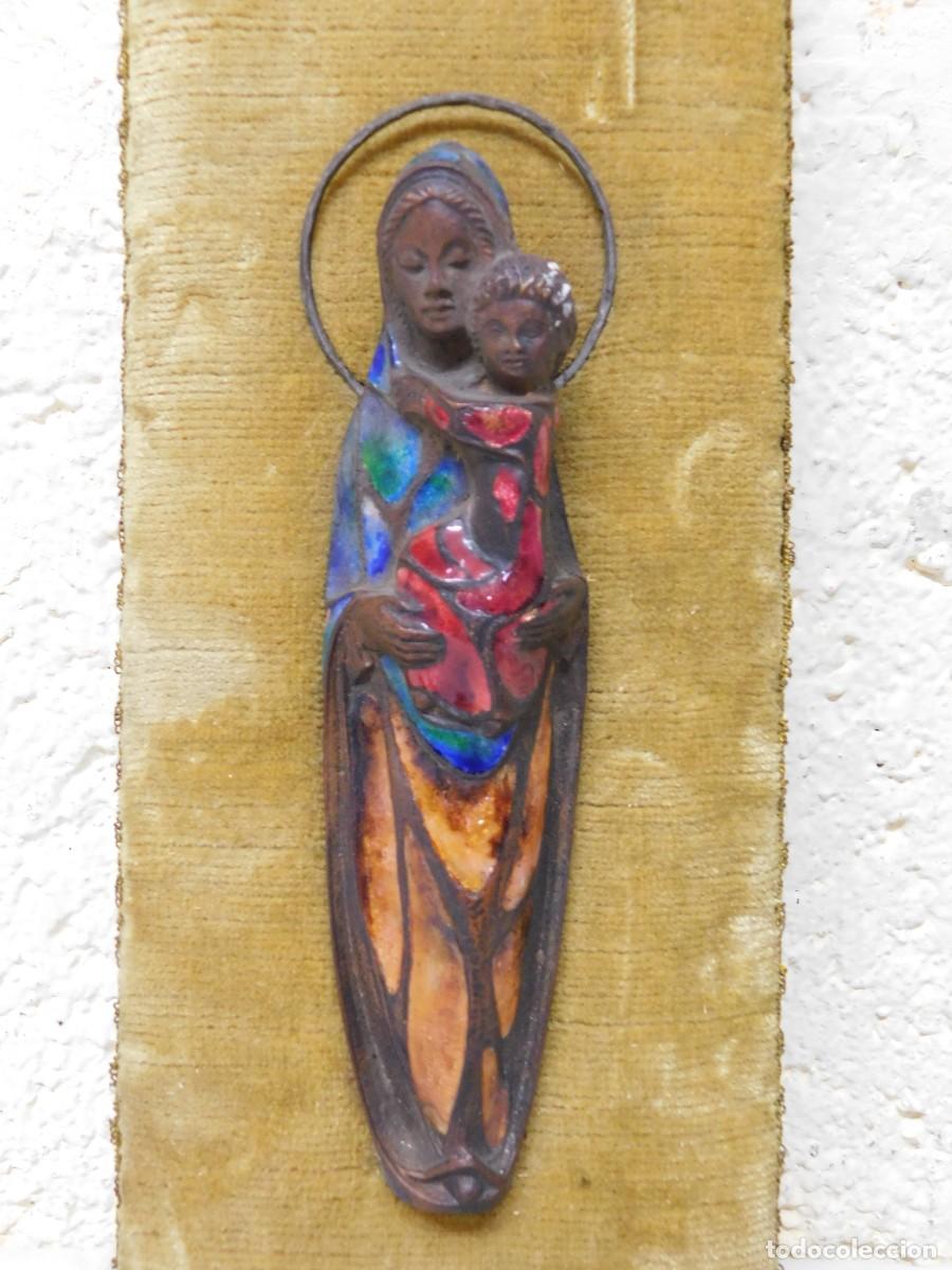 Arte: RELIEVE RELIGIOSO BRONCE Y ESMALTE - JOAN MAYN&Eacute; - Foto 1
