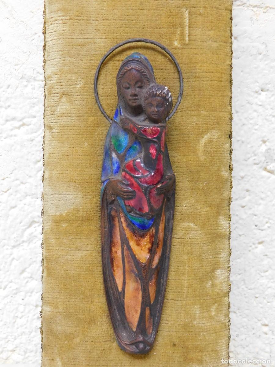 Arte: RELIEVE RELIGIOSO BRONCE Y ESMALTE - JOAN MAYN&Eacute; - Foto 3