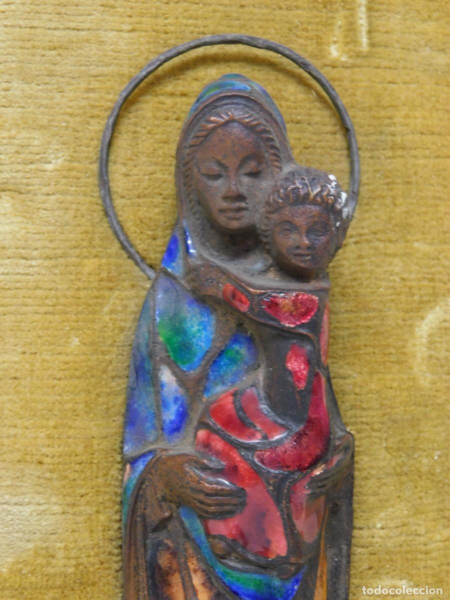 Arte: RELIEVE RELIGIOSO BRONCE Y ESMALTE - JOAN MAYN&Eacute; - Foto 4