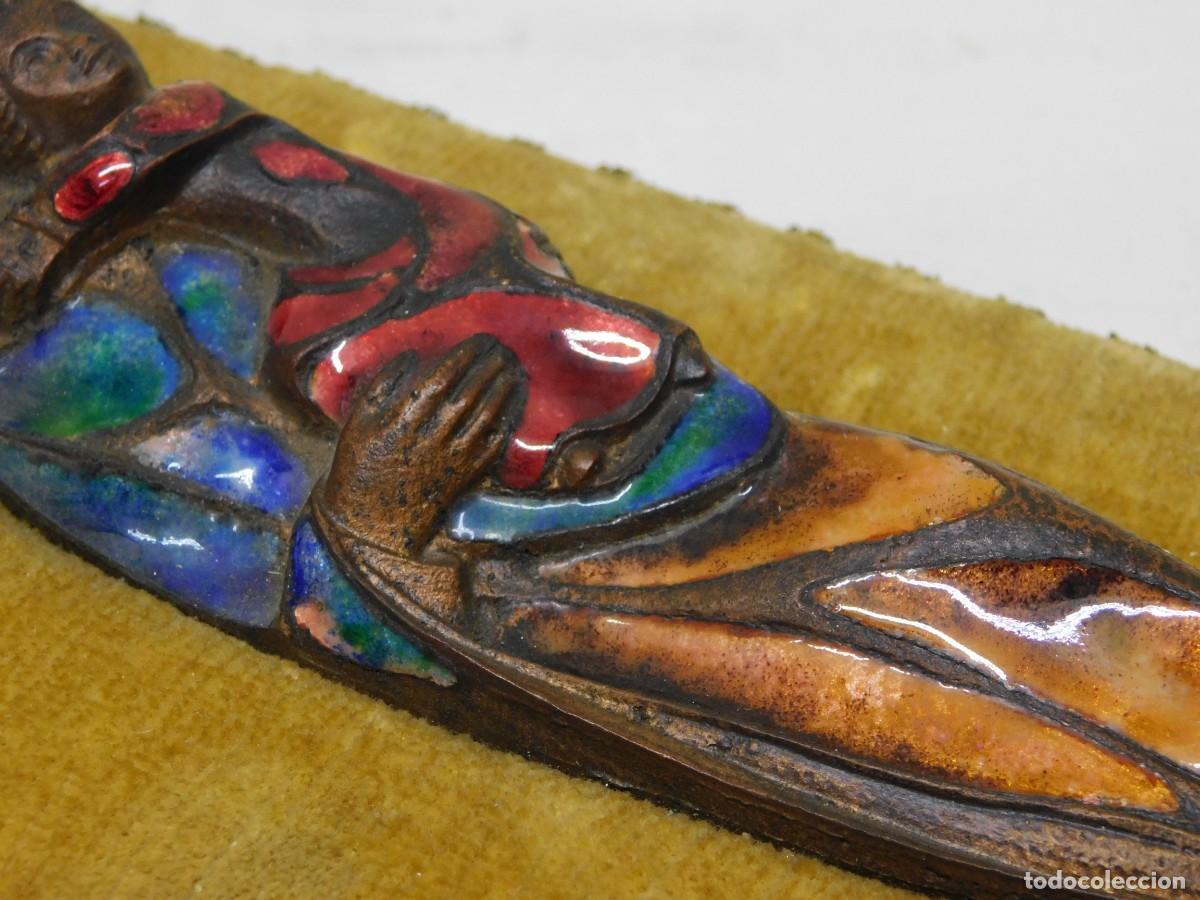 Arte: RELIEVE RELIGIOSO BRONCE Y ESMALTE - JOAN MAYN&Eacute; - Foto 8