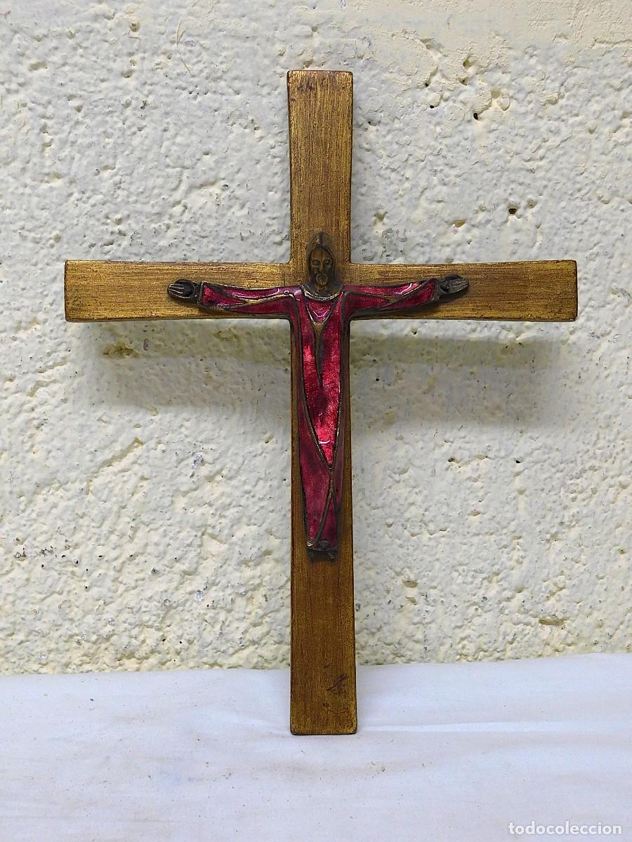 Arte: CRUCIFIJO DE BRONCE - JOAN MAYN&Eacute; - Foto 1