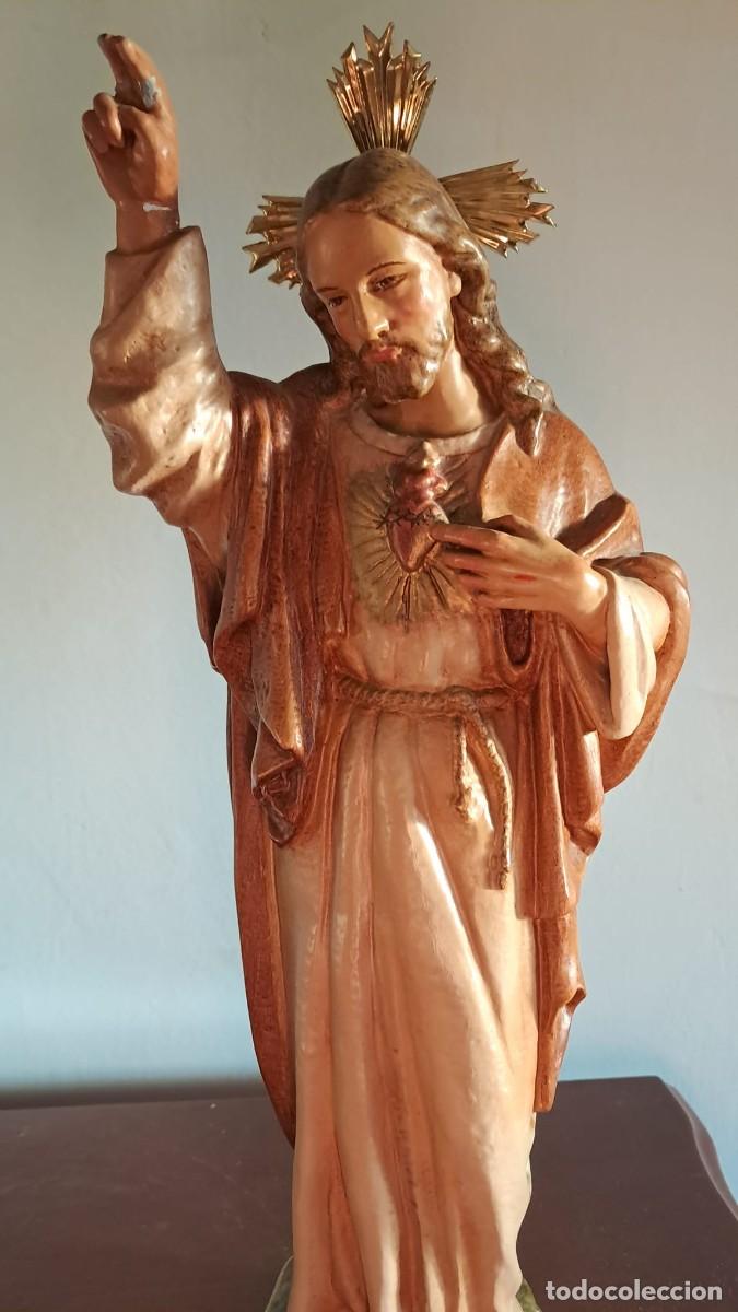 Arte: SAGRADO CORAZ&Oacute;N POLICROMADO DE 30 CM - Foto 1