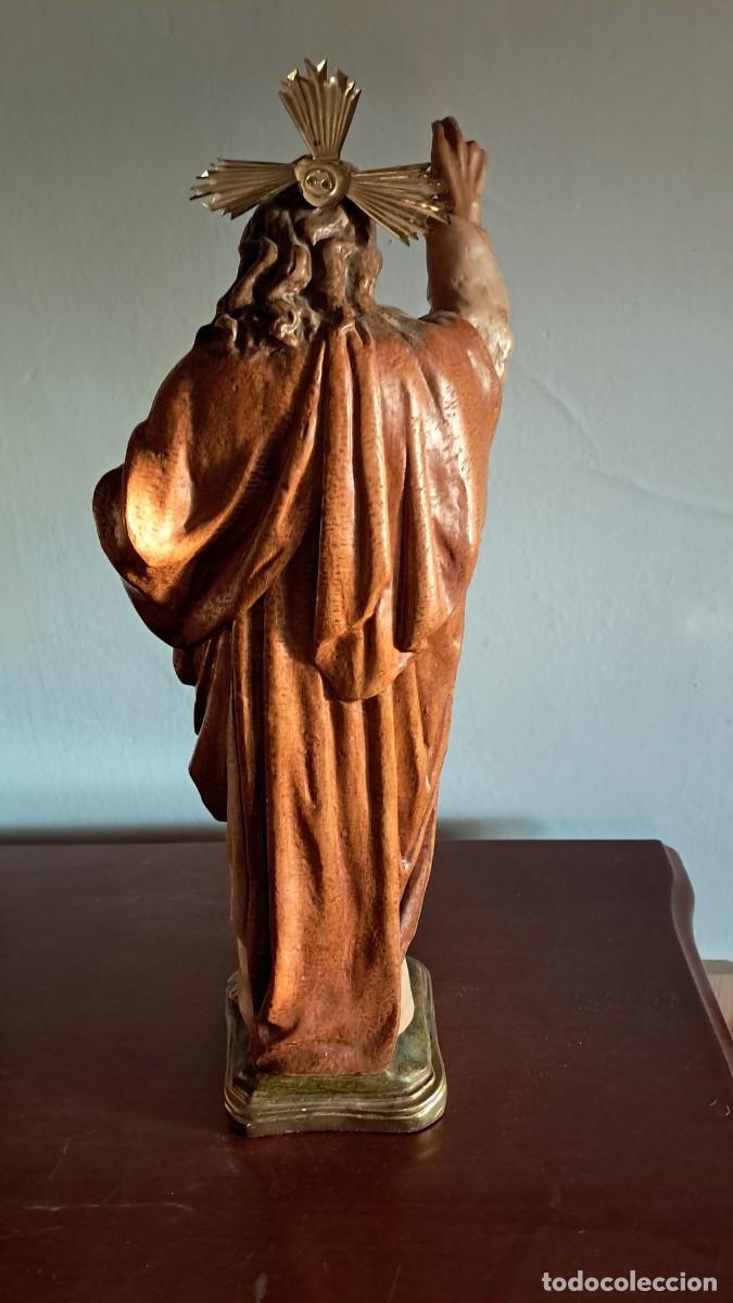 Arte: SAGRADO CORAZ&Oacute;N POLICROMADO DE 30 CM - Foto 3