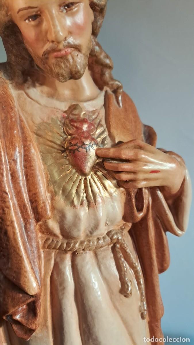 Arte: SAGRADO CORAZ&Oacute;N POLICROMADO DE 30 CM - Foto 6