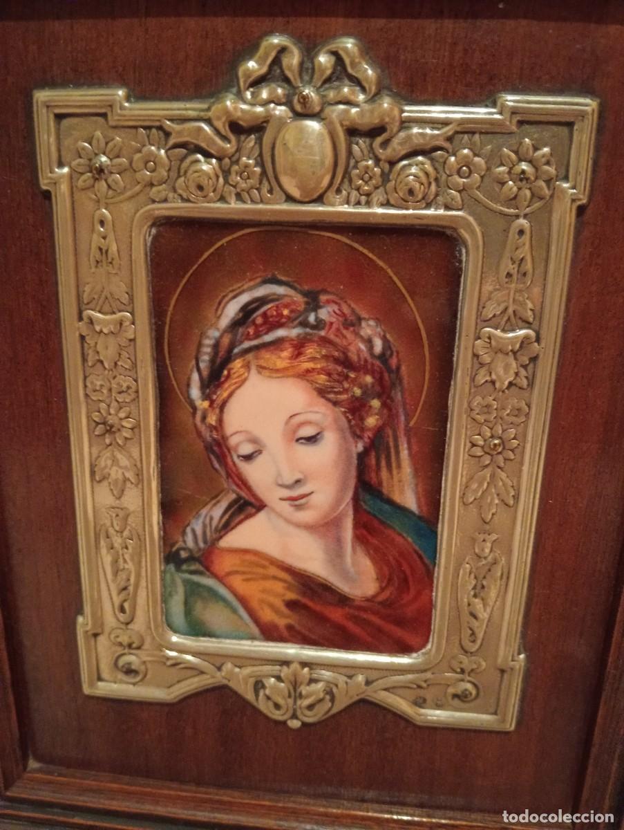 Arte: Cuadro esmalte de la Virgen Mar&iacute;a - Foto 1