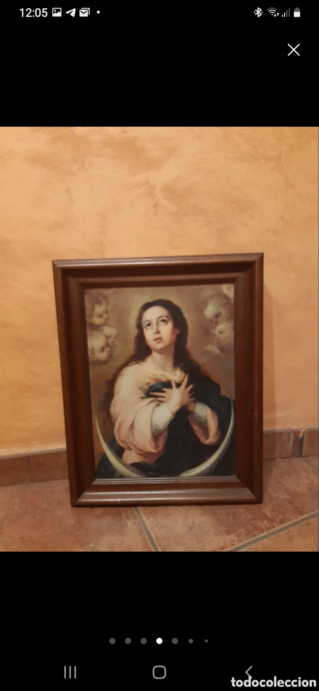 Arte: Virgen Inmaculada en marc&oacute; de madera - Foto 1