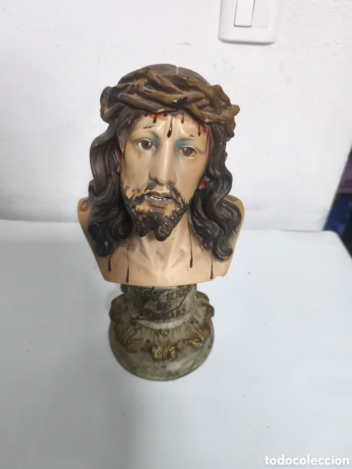 Arte: Busto de cristo de escayola. - Foto 1