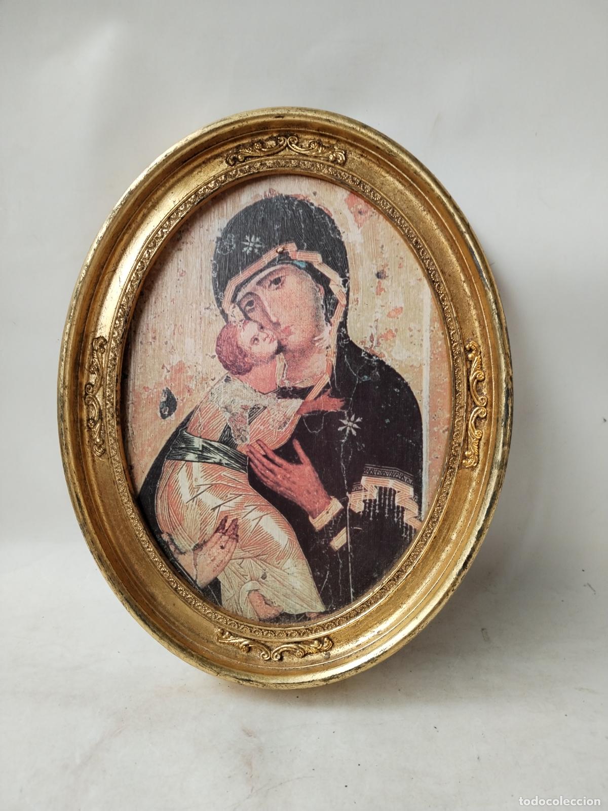 Arte: icono lamina madera dorada - Foto 2