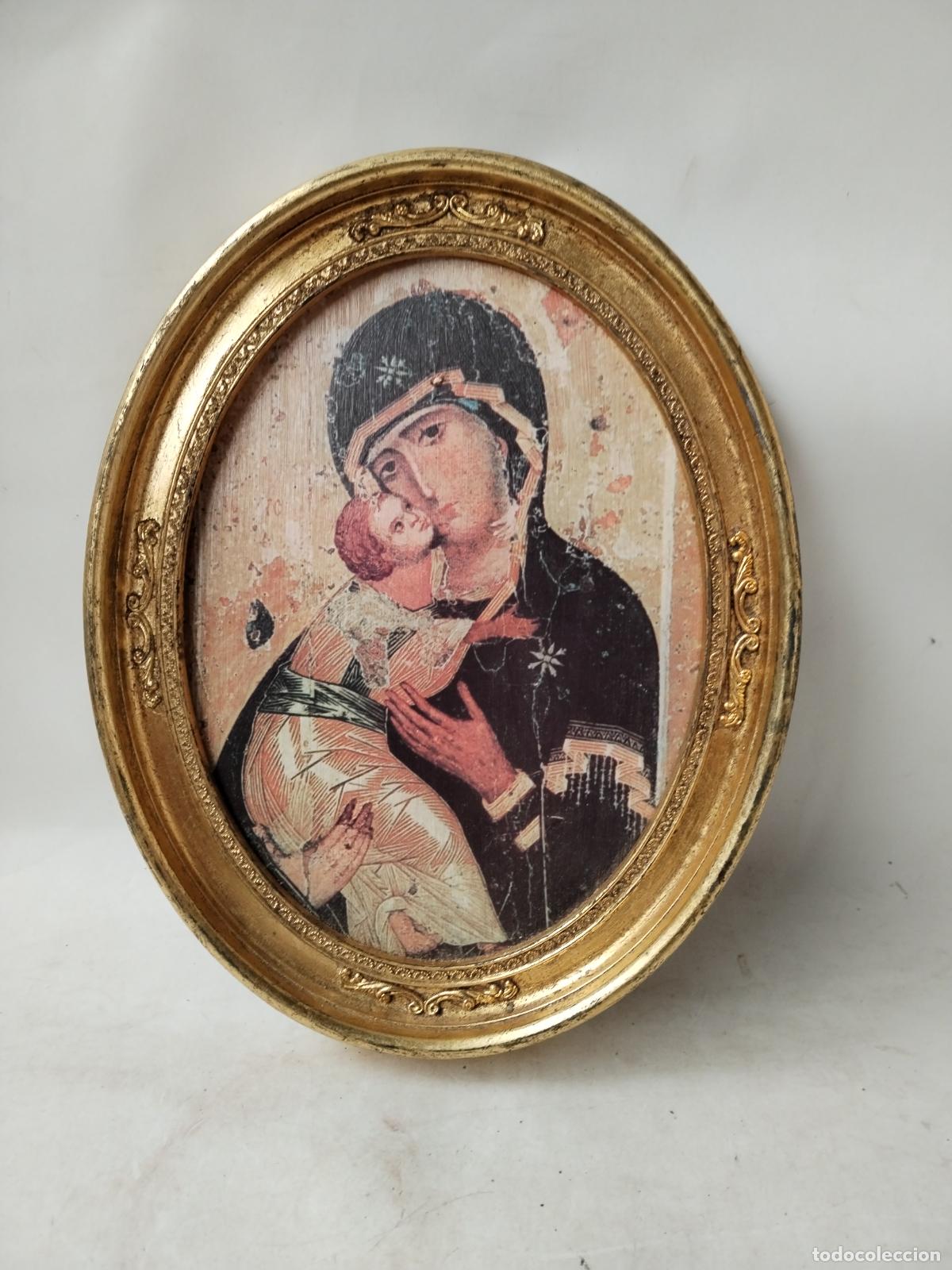 Arte: icono lamina madera dorada - Foto 3