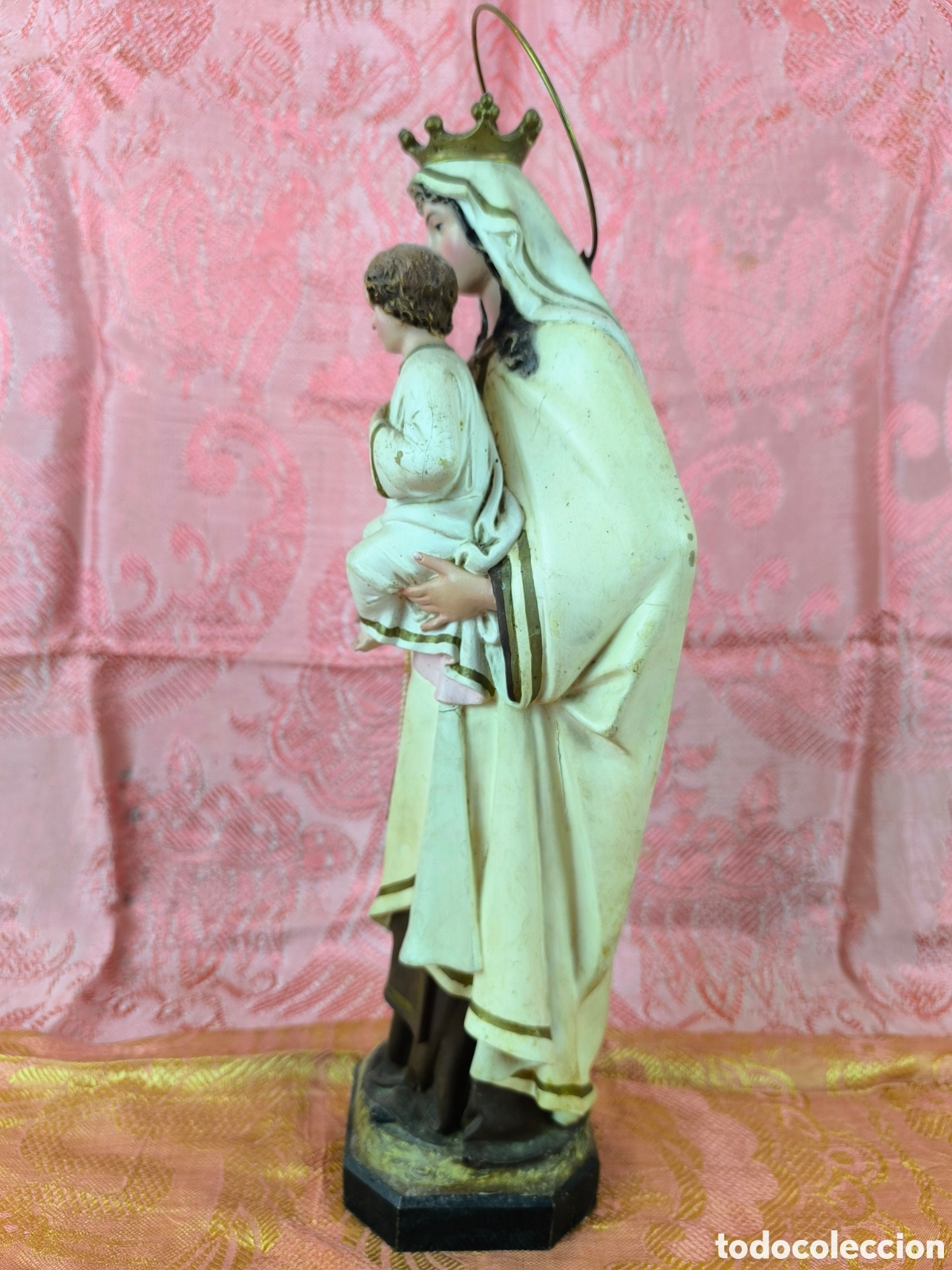 Arte: Virgen del Carmen, Olot, S.XIX, 46 CMS. - Foto 3