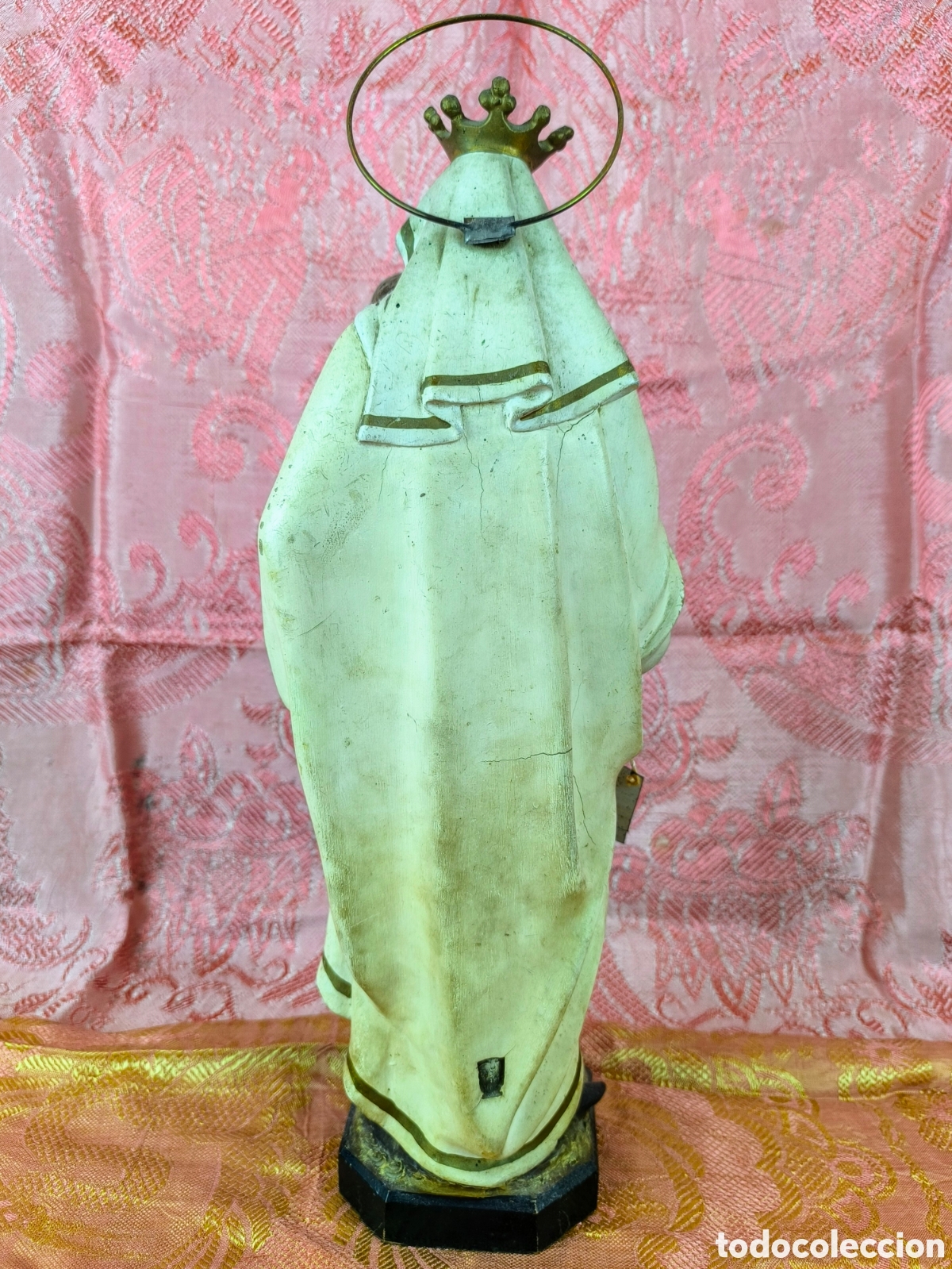 Arte: Virgen del Carmen, Olot, S.XIX, 46 CMS. - Foto 4
