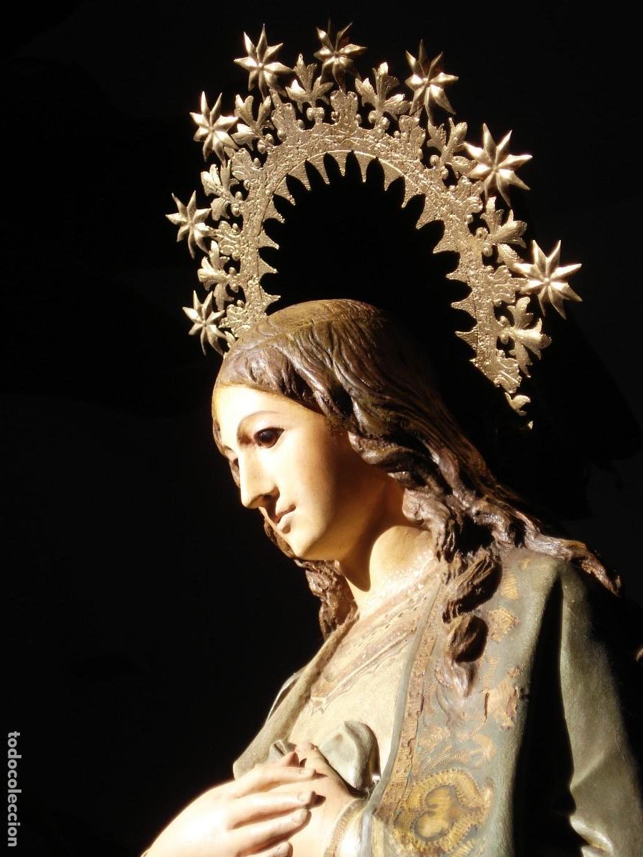 Arte: INMACULADA CONCEPCION SXIX TALLA DE MADERA - Foto 8
