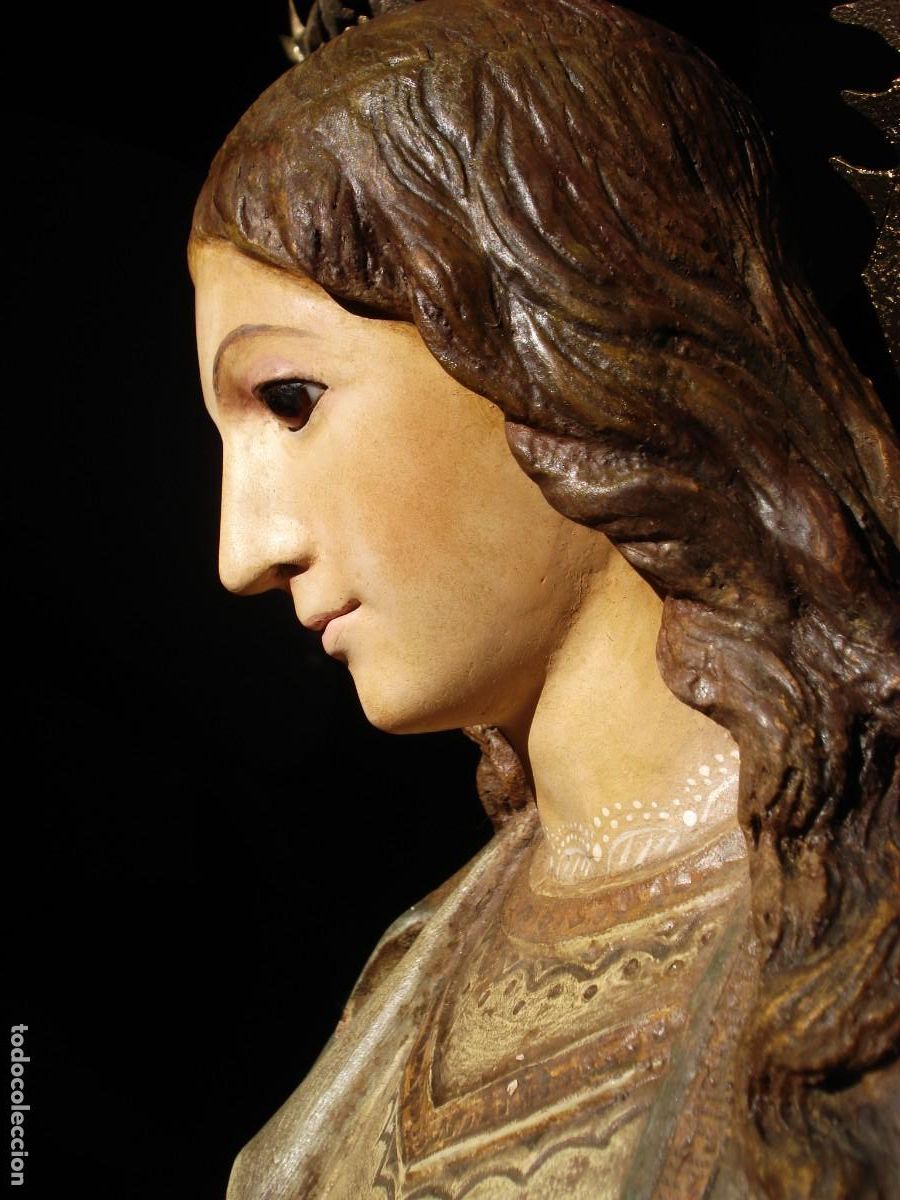 Arte: INMACULADA CONCEPCION SXIX TALLA DE MADERA - Foto 11