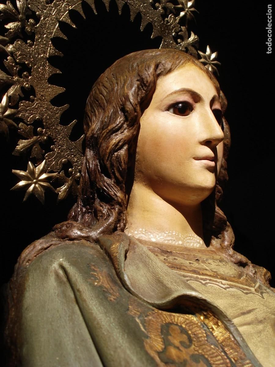 Arte: INMACULADA CONCEPCION SXIX TALLA DE MADERA - Foto 6