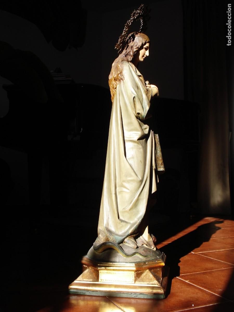 Arte: INMACULADA CONCEPCION SXIX TALLA DE MADERA - Foto 14