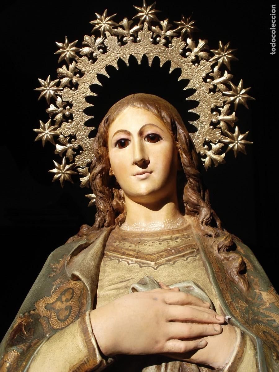 Arte: INMACULADA CONCEPCION SXIX TALLA DE MADERA - Foto 9