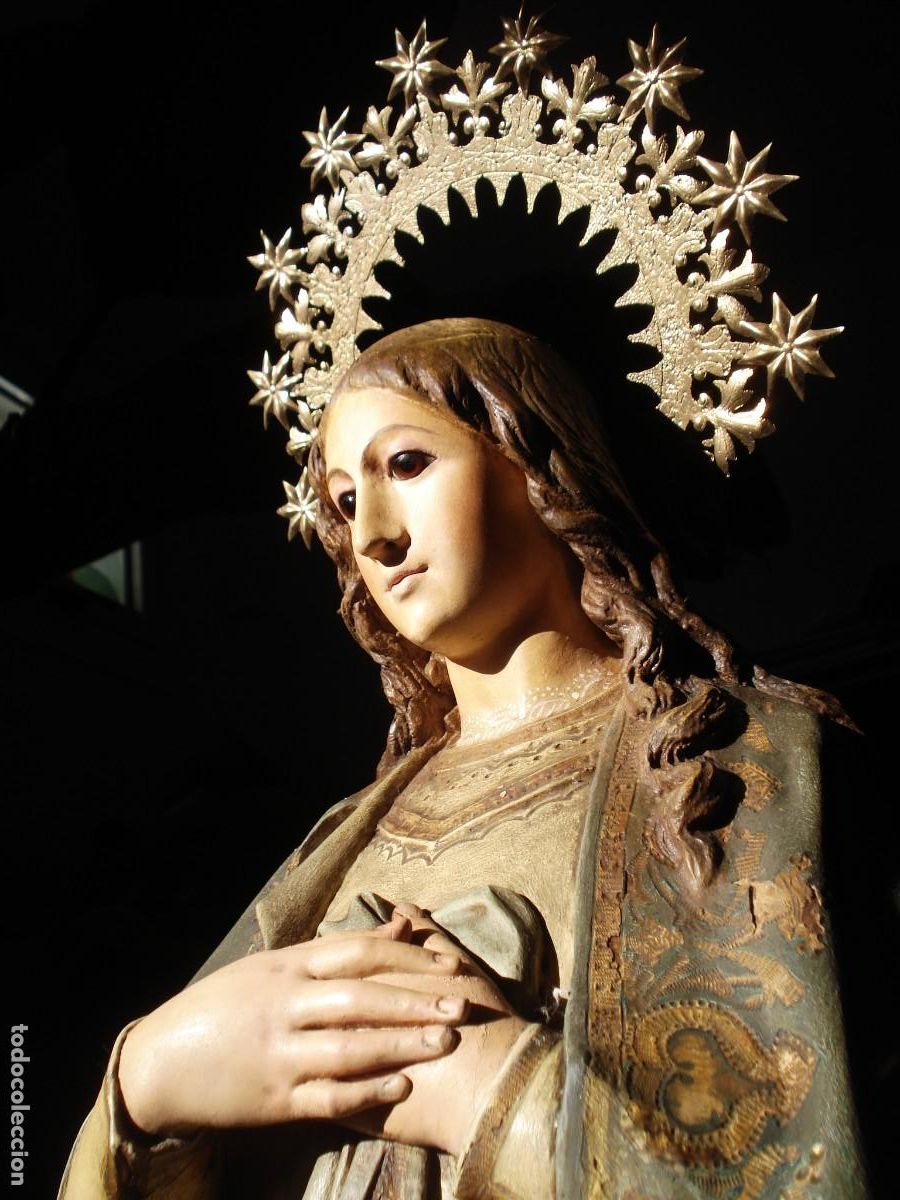 Arte: INMACULADA CONCEPCION SXIX TALLA DE MADERA - Foto 16