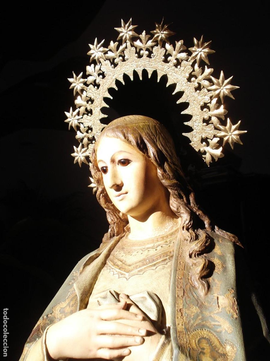 Arte: INMACULADA CONCEPCION SXIX TALLA DE MADERA - Foto 21