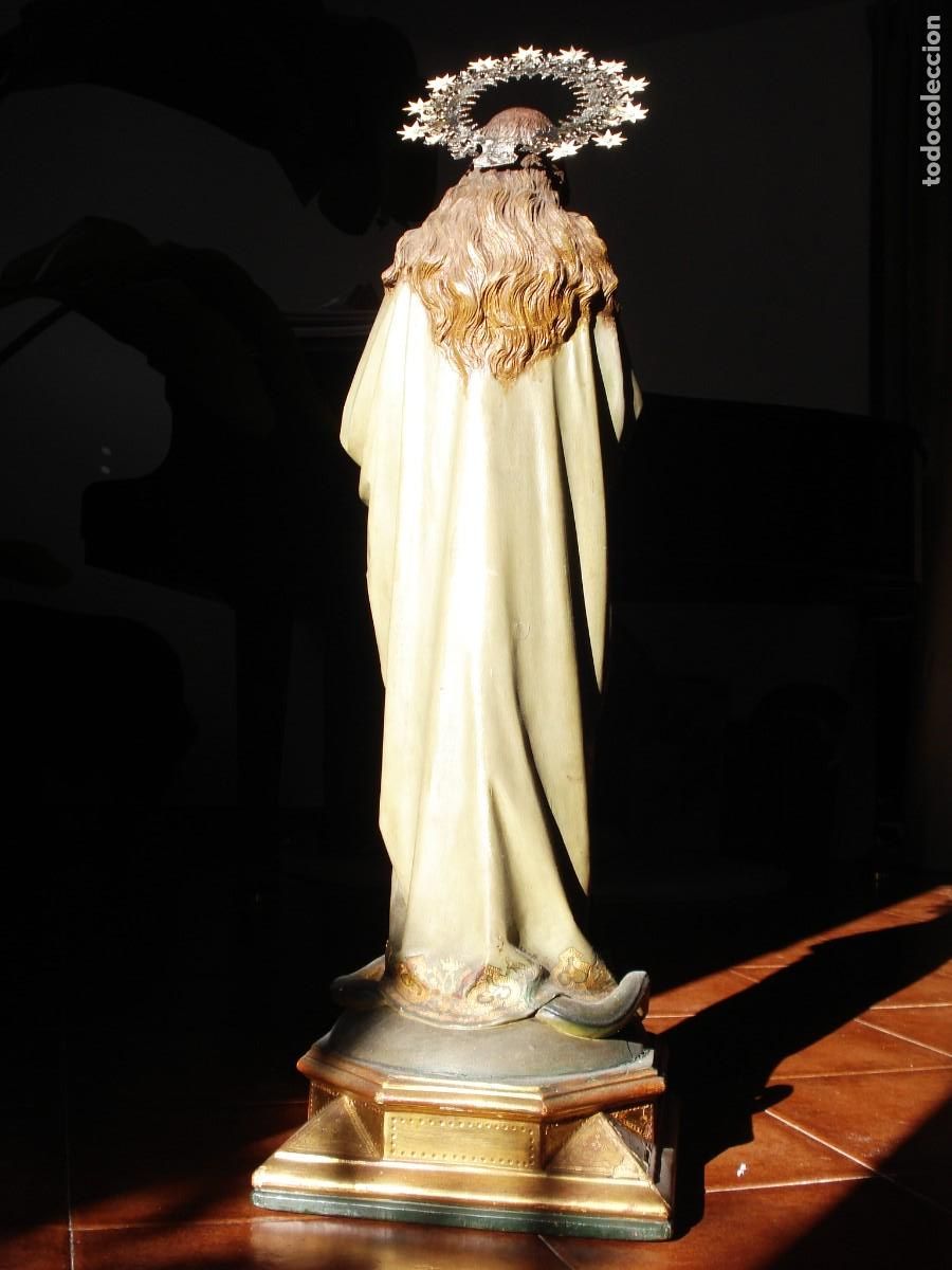 Arte: INMACULADA CONCEPCION SXIX TALLA DE MADERA - Foto 23