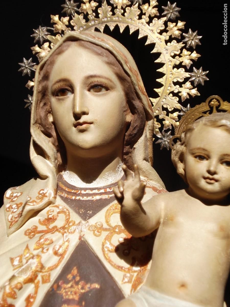 Arte: EXCEPCIONAL VIRGEN DEL CARMEN SXIX TALLA DE MADERA