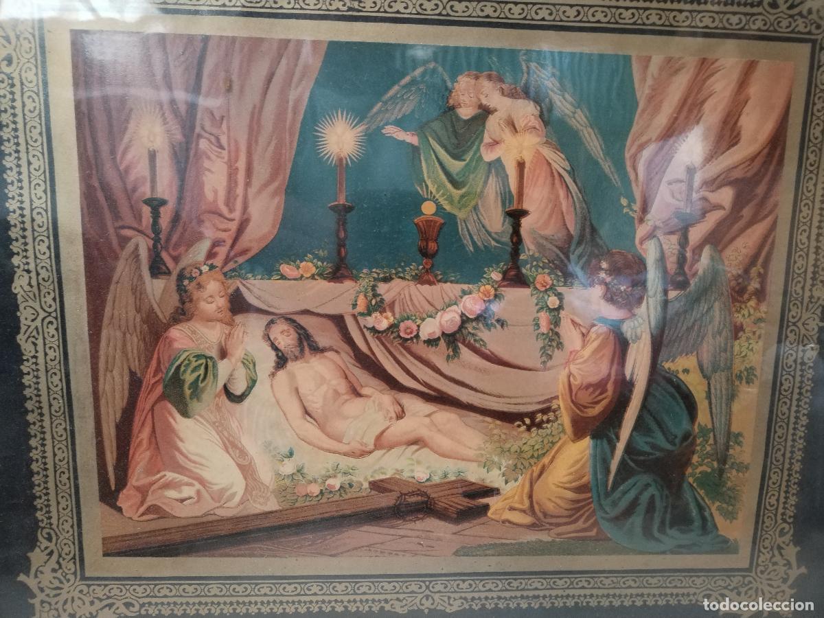 Arte: jes&uacute;s religioso antiguo franc&eacute;s en jerusalem, - Foto 2