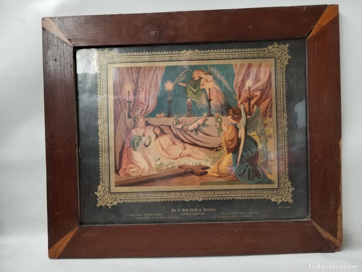 Arte: jes&uacute;s religioso antiguo franc&eacute;s en jerusalem, - Foto 3