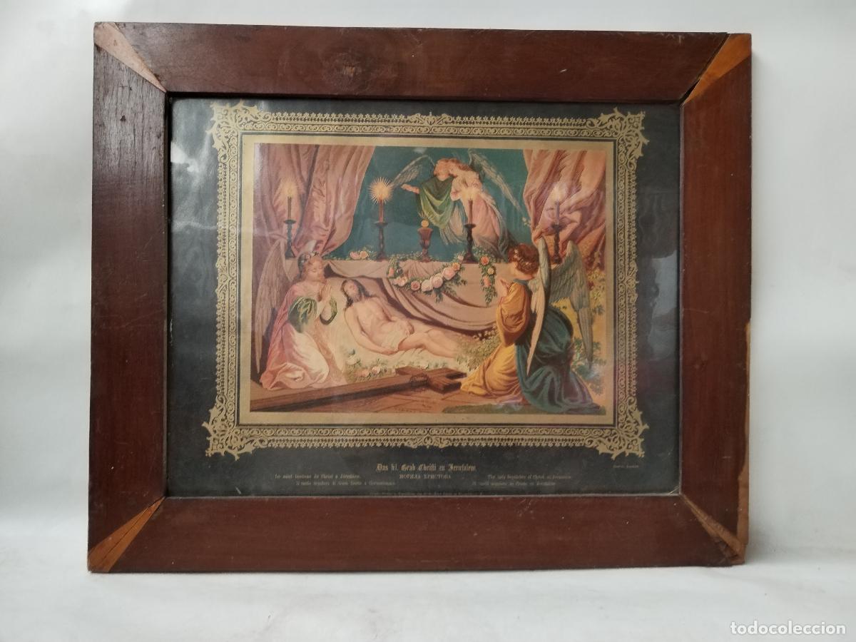 Arte: jes&uacute;s religioso antiguo franc&eacute;s en jerusalem, - Foto 7
