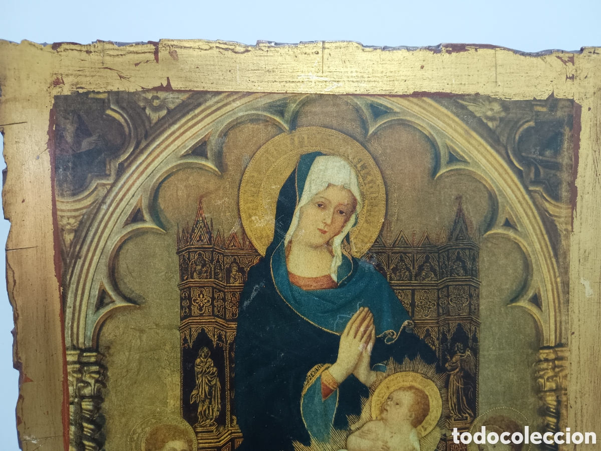 Arte: TABLA RELIGIOSA DE LA VIRGEN - Foto 2