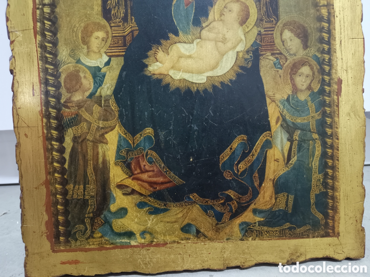 Arte: TABLA RELIGIOSA DE LA VIRGEN - Foto 3