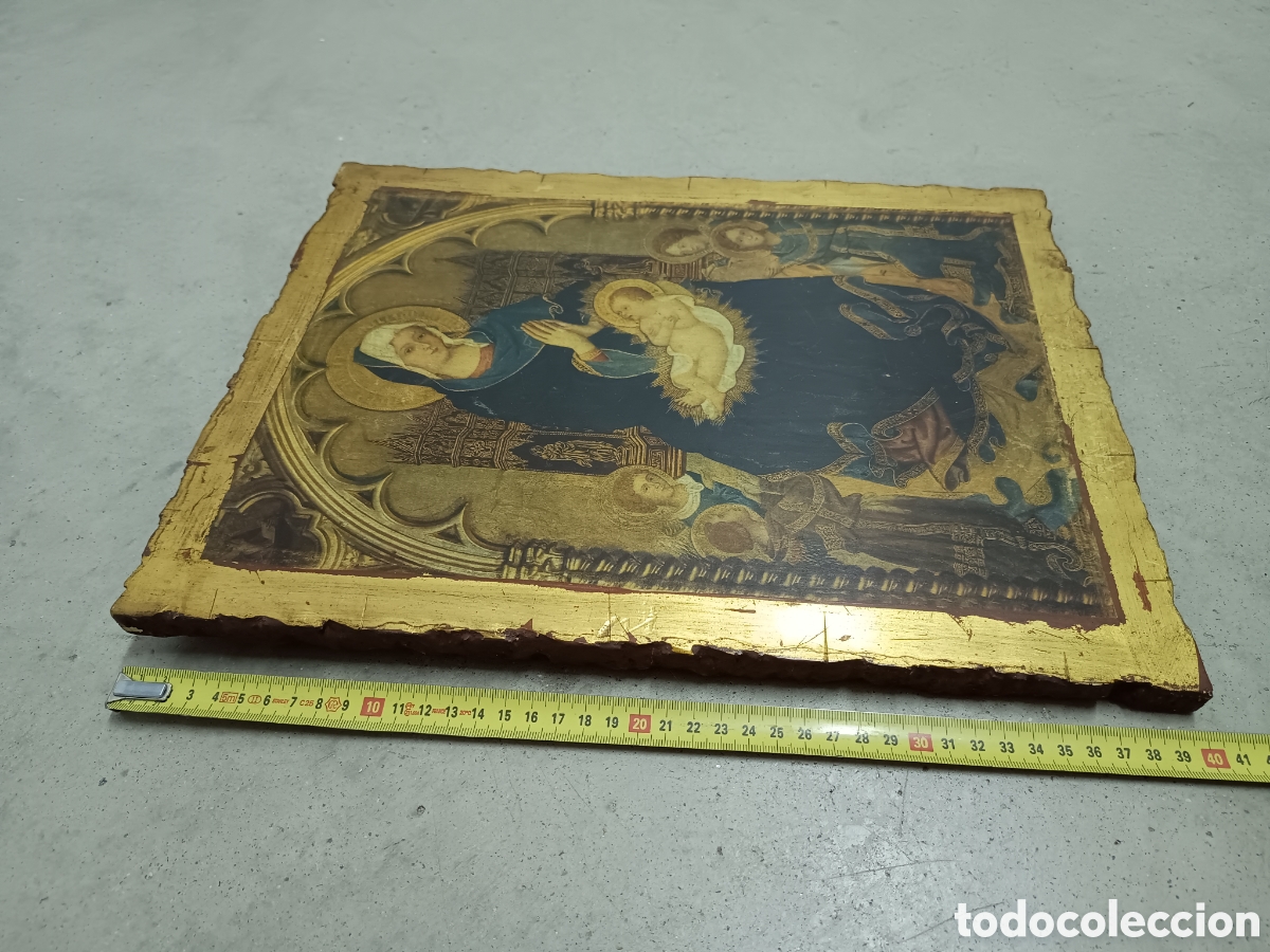 Arte: TABLA RELIGIOSA DE LA VIRGEN - Foto 4
