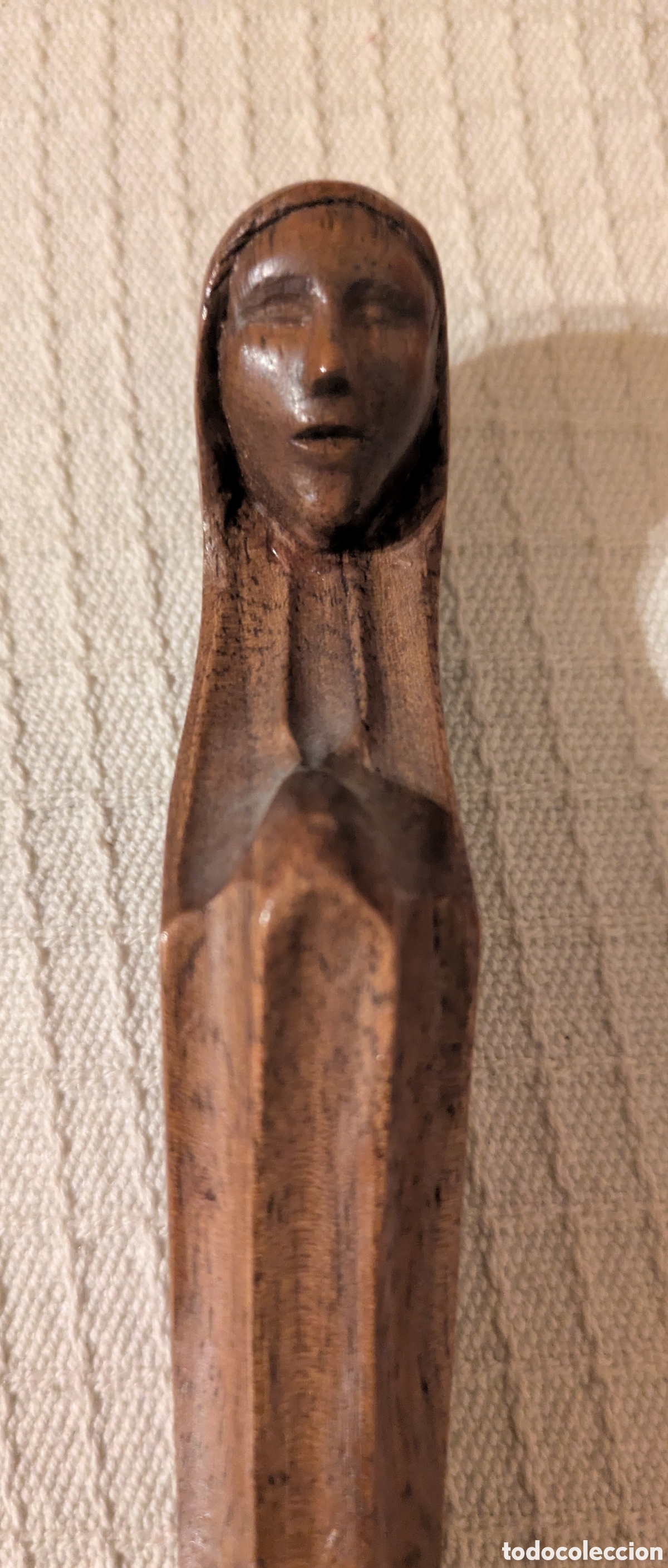 Arte: Antigua Talla Virgen de madera - Foto 1
