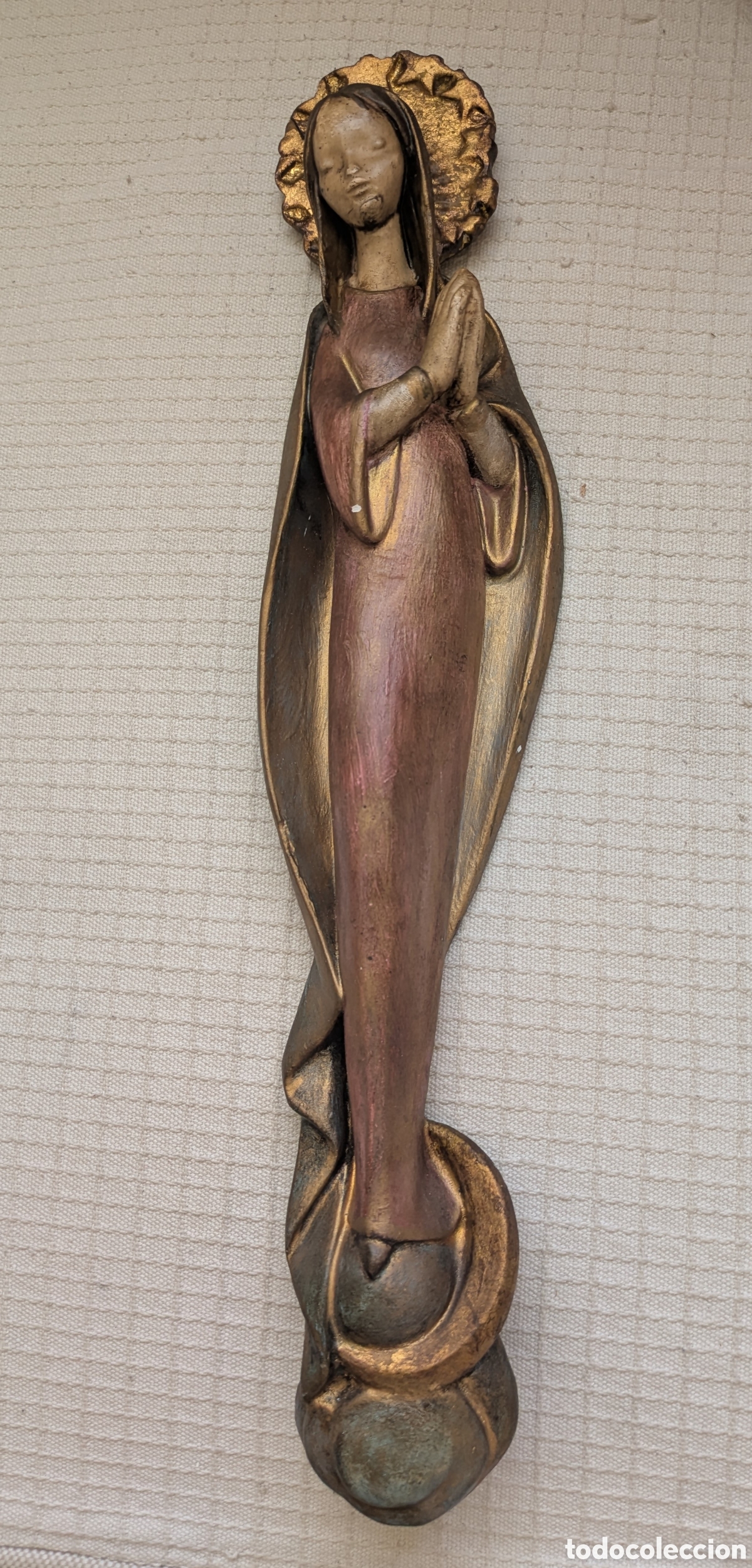 Arte: Virgen en escayola para colgar - Foto 4