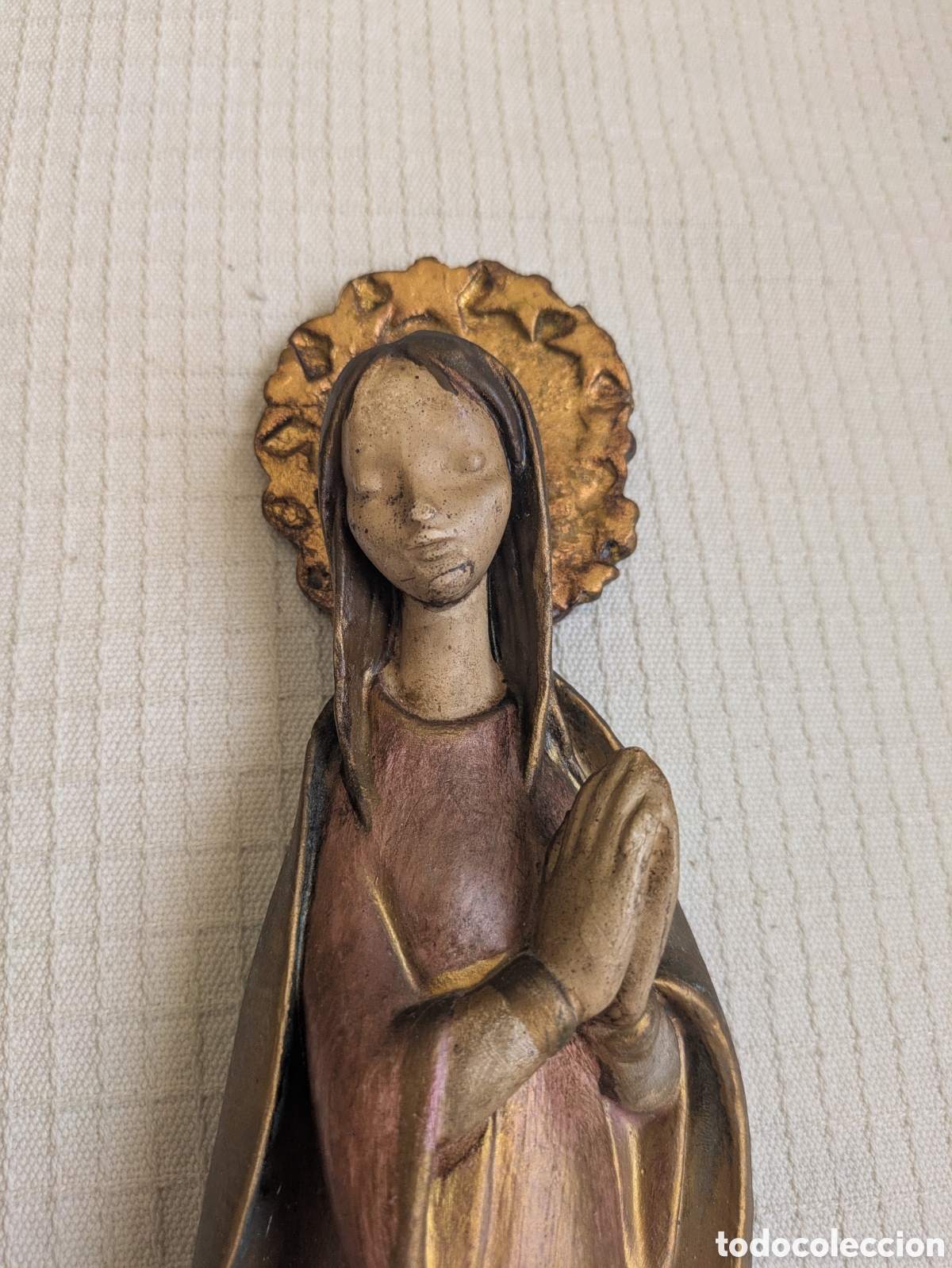 Arte: Virgen en escayola para colgar - Foto 1
