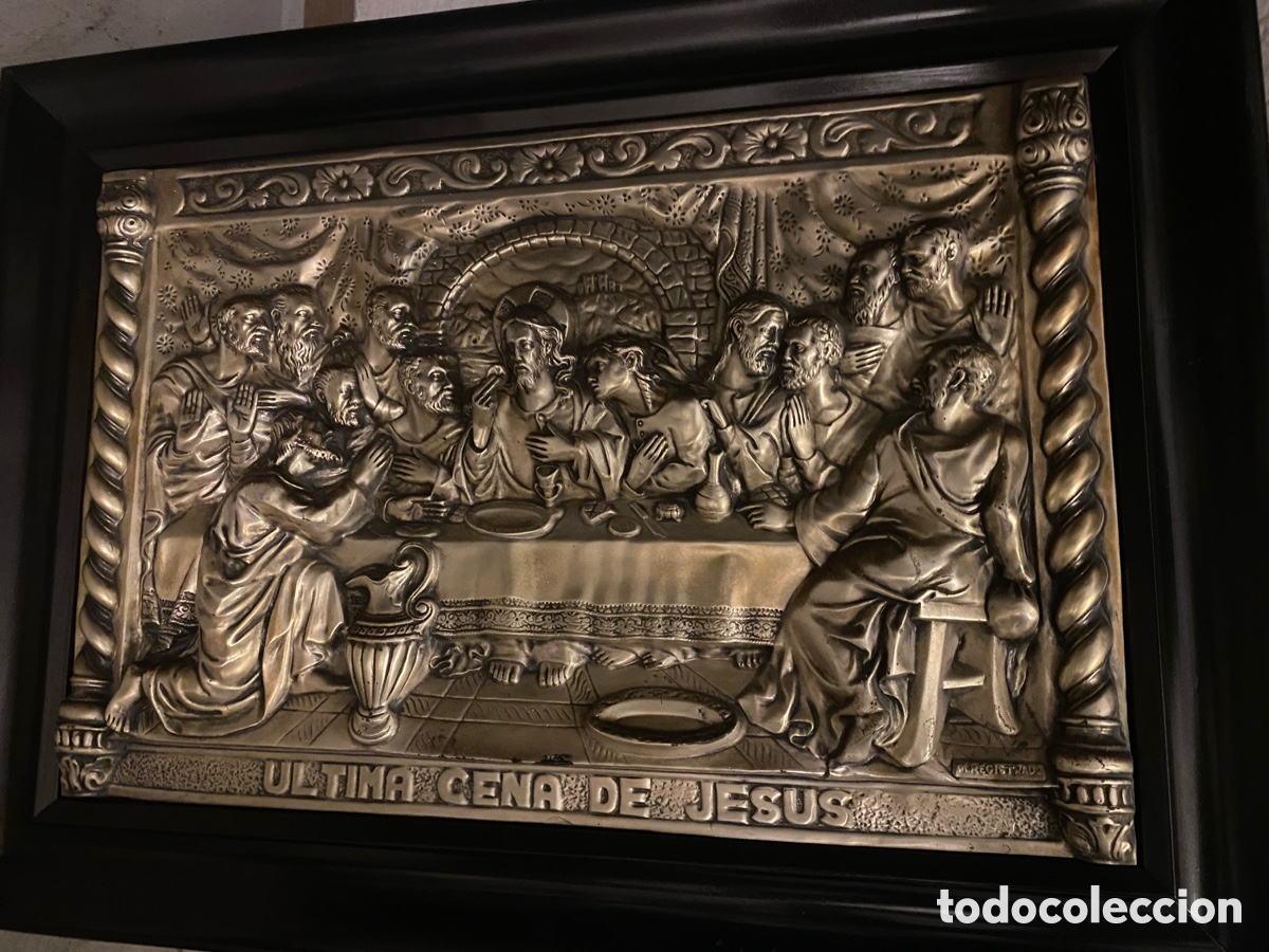 Arte: Cuadro de la &uacute;ltima cena en relieve - Foto 1