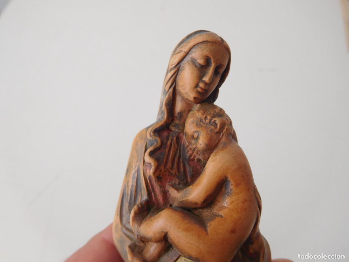 Arte: Virgen con ni&ntilde;o talla de madera - Foto 1