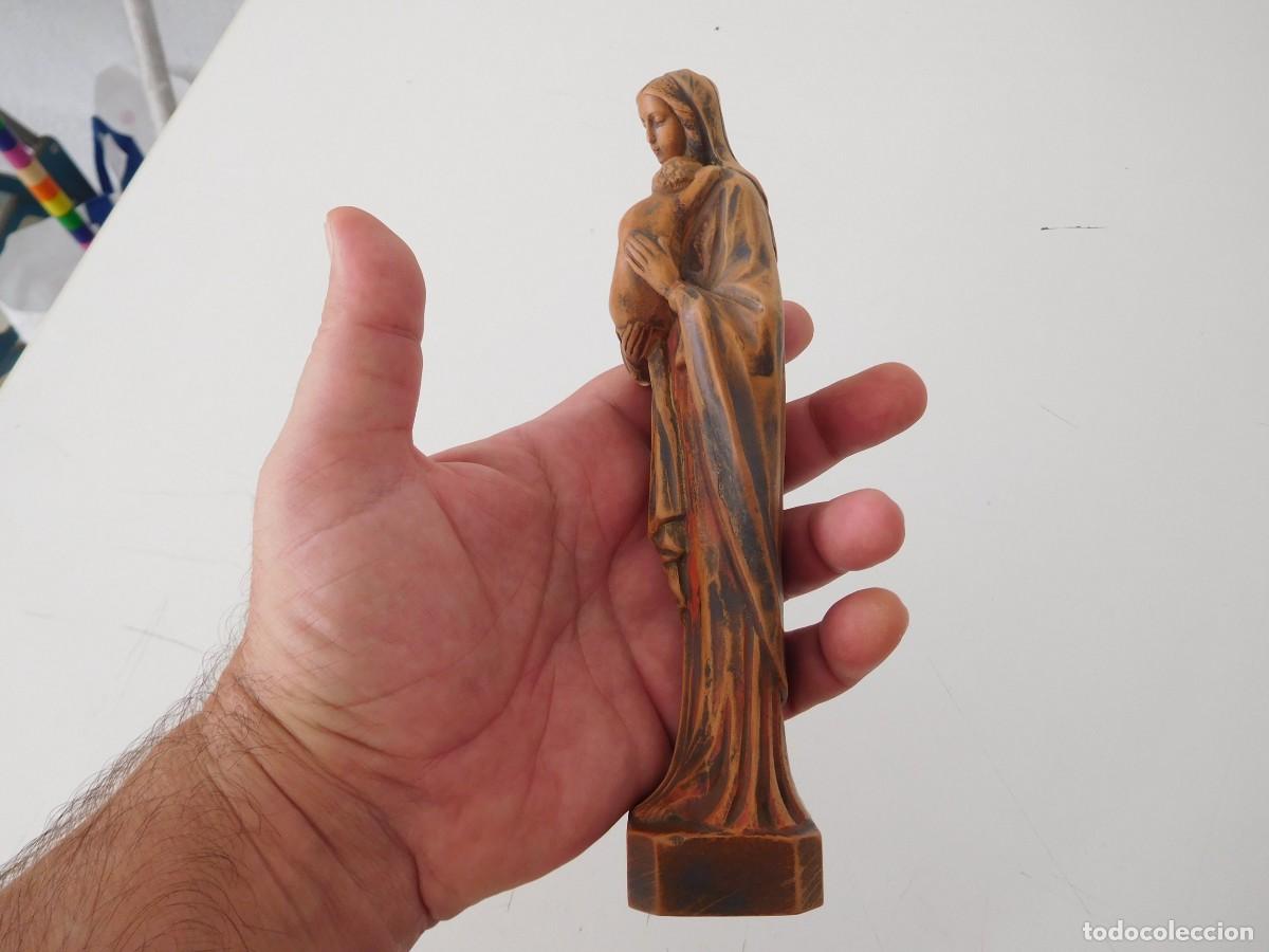 Arte: Virgen con ni&ntilde;o talla de madera - Foto 4