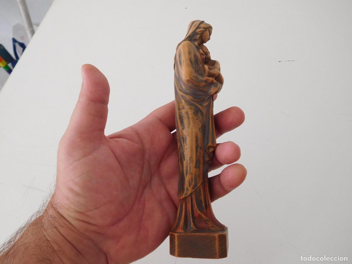 Arte: Virgen con ni&ntilde;o talla de madera - Foto 6