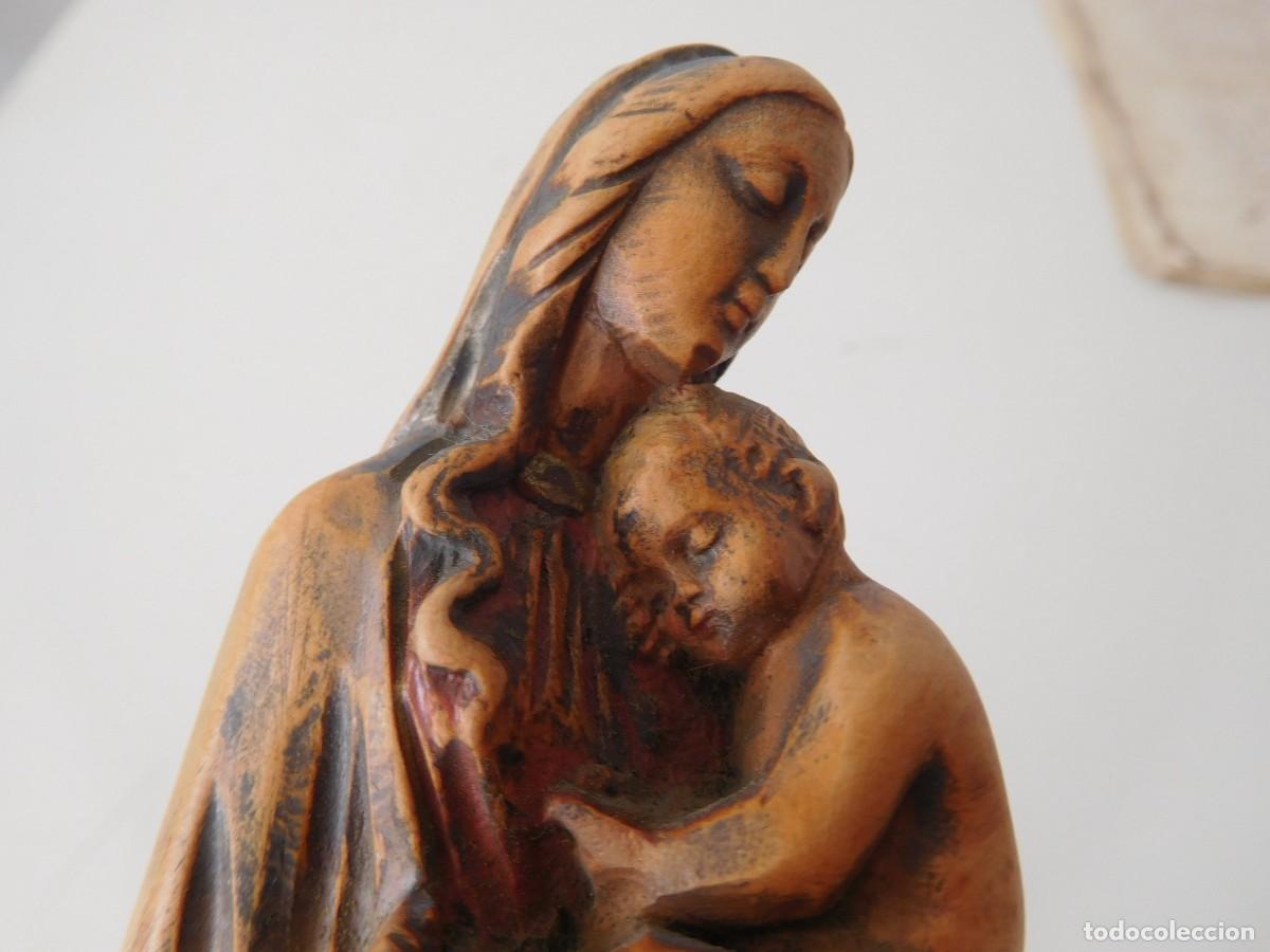 Arte: Virgen con ni&ntilde;o talla de madera - Foto 7