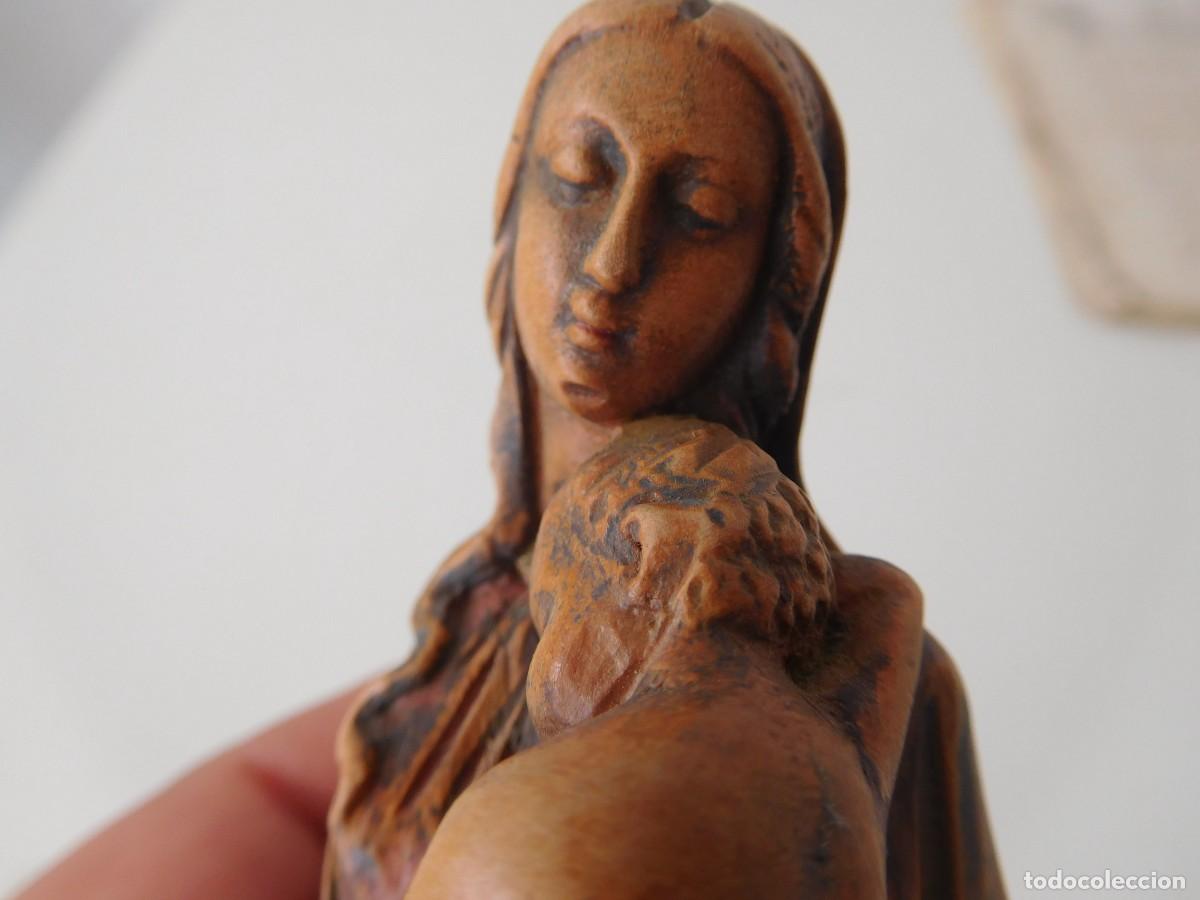 Arte: Virgen con ni&ntilde;o talla de madera - Foto 8